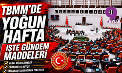 TBMM'de yoğun hafta: İşte gündem maddeleri