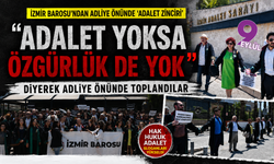 İzmir Barosu'ndan adliye önünde adalet çağrısı