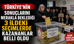 Türkiye'nin sonucu merakla beklediği seçimlerde 3 ildeki seçimlerde kazananlar belli oldu