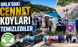 Urla'daki cennet koyları temizlediler