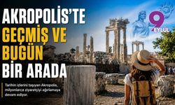 Akropolis'te geçmiş ve bugün bir arada
