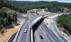 Sabuncubeli Tüneli İzmir istikametinde yol çalışması