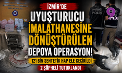 İzmir'de uyuşturucu imalathanesine dönüştürülen depoya operasyon: 2 tutuklama