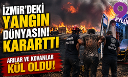 İzmir'deki yangın dünyasını kararttı