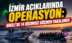 İzmir Açıklarında Operasyon: Dikili’de 14 Düzensiz Göçmen Yakalandı!