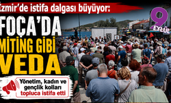 CHP Foça’da miting gibi toplu istifa