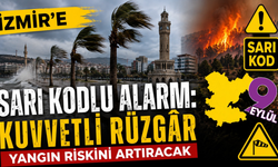 İzmir’e sarı kodlu alarm: Kuvvetli rüzgâr yangın riskini artıracak