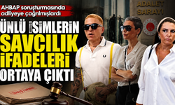 Ahbap soruşturmasında ünlü isimlerin ifadeleri ortaya çıktı