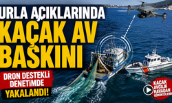 Urla açıklarında kaçak trol avına dron engeli