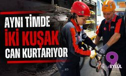 Aynı timde iki kuşak can kurtarıyor
