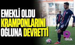 Emekli oldu kramponlarını oğluna devretti