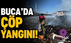 Buca'da çöp yangını!