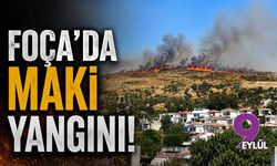 Foça'da maki yangını!