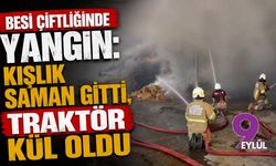 Ödemiş'te korkutan yangın: Kışlık saman gitti, traktör kül oldu