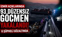 İzmir açıklarında 93 düzensiz göçmen yakalandı