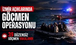 İzmir Açıklarında Göçmen Operasyonu: 39 Düzensiz Göçmen Yakalandı