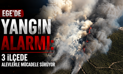 Ege’de yangın alarmı: 3 ilçede alevlerle mücadele sürüyor