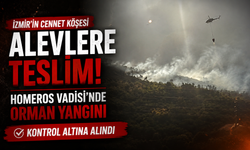 İzmir’in cennet köşesi alevlere teslim: Homeros Vadisi’nde yangın kontrol altına alındı