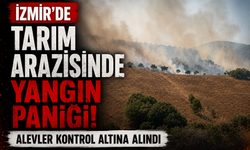 İzmir’de tarım arazisinde yangın paniği: Alevler kontrol altına alındı