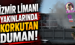 İzmir Limanı yakınlarında korkutan yangın