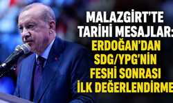 Malazgirt’te tarihi mesajlar: Erdoğan’dan SDG/YPG'nin feshi sonrası ilk değerlendirme