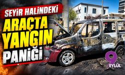 İzmir Torbalı’da seyir halindeki araçta yangın paniği