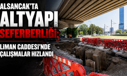 Alsancak’ta altyapı seferberliği: Liman Caddesi’nde çalışmalar hızlandı