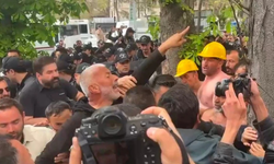Madenci eylemine polis müdahalesi
