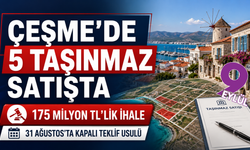Çeşme’de belediyeden dev satış: 5 taşınmaz için 175 milyon TL’lik ihale