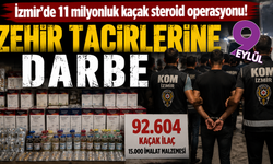 İzmir’de 11 milyon liralık kaçak steroid ağı çökertildi: Binlerce tehlikeli ürün ele geçirildi