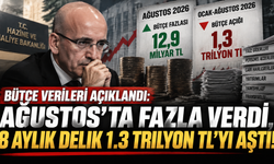 Bütçe verileri açıklandı: Ağustos’ta fazla verdi, 8 aylık delik 1.3 trilyon TL'yi aştı!