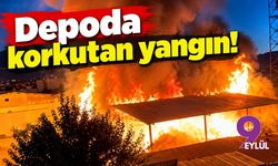 Aydın'da korkutan depo yangını!