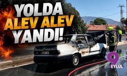 Yolda alev alev yandı!