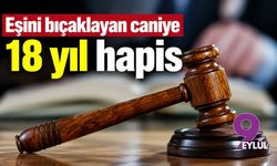 Eşini bıçaklayan caniye 18 yıl hapis