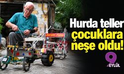 Hurda teller çocuklara neşe oldu!