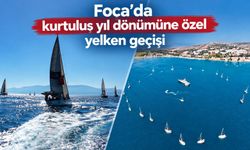 Foça’da kurtuluş yıl dönümüne özel yelken geçişi