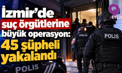 İzmir'de suç örgütlerine büyük operasyon: 45 şüpheli yakalandı