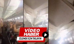 Uçakta can pazarı: Tavan çöktü