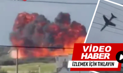 Uçak böyle yere çakıldı!