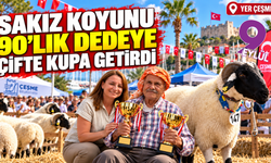 Sakız koyunu 90'lık dedeye çifte kupa getirdi
