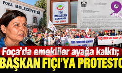 Foça’da emeklilerden “oda” eylemi