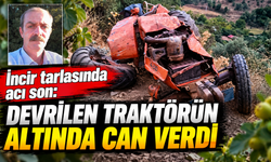 İncir tarlasında acı son: Devrilen traktörün altında can verdi