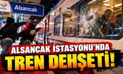 Alsancak İstasyonu’nda tren dehşeti: Yolcuların canını hiçe sayıp trene taş yağdırdılar!