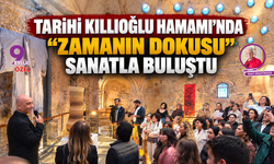 Tarihi Kıllıoğlu Hamamı’nda "Zamanın Dokusu" sanatla buluştu