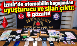 İzmir'de otomobilin bagajından uyuşturucu ve silah çıktı: 5 gözaltı!