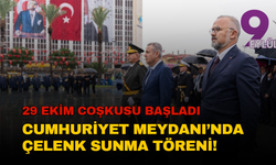 İzmir’de 29 Ekim coşkusu başladı: Cumhuriyet Meydanı’nda çelenk sunma töreni gerçekleşti