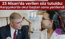 23 Nisan'da verilen söz tutuldu: Karşıyaka'da okul baştan sona yenilendi