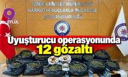 İzmir merkezli uyuşturucu operasyonunda 12 gözaltı