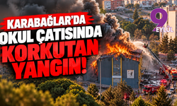 Karabağlar’da okul çatısında korkutan yangın!
