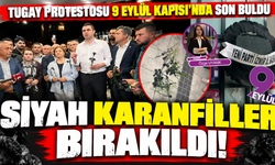 Tugay protestosu 9 Eylül Kapısı’nda son buldu; Siyah çelenk ve karanfiller bırakıldı